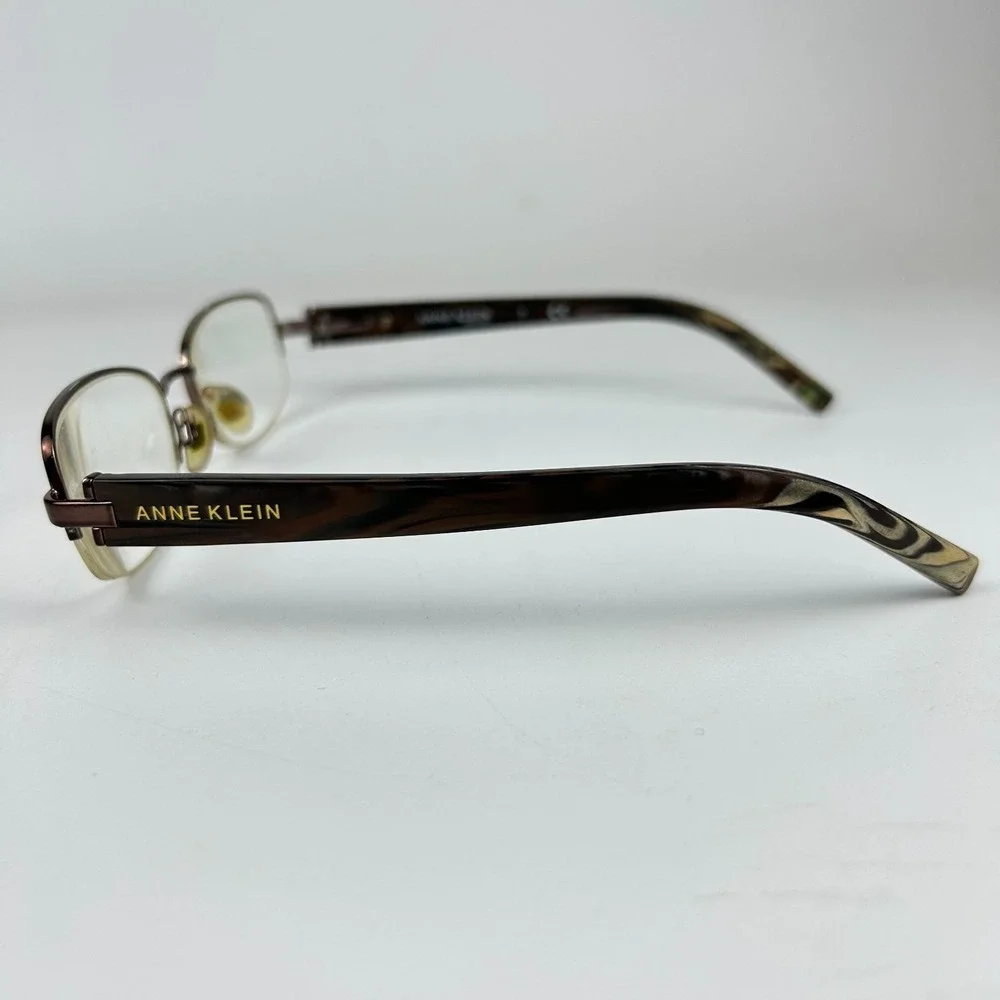 Anne Klein AK 9109 531 Womens Eyeglasses Frame Brown Half‎ Rim 50-17-135 mm